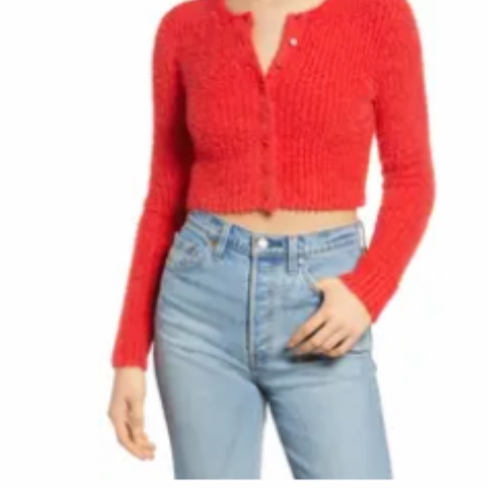 Cropped BP Fuzzy Sweater